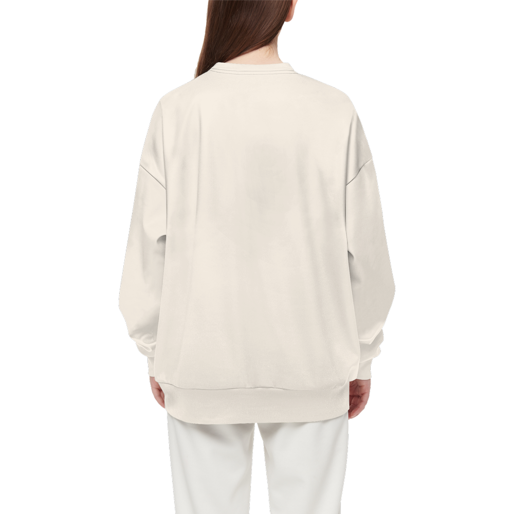 Women's Relaxed Fit Crewneck Sweatshirt-Super Heavy 375g - Sand Dune