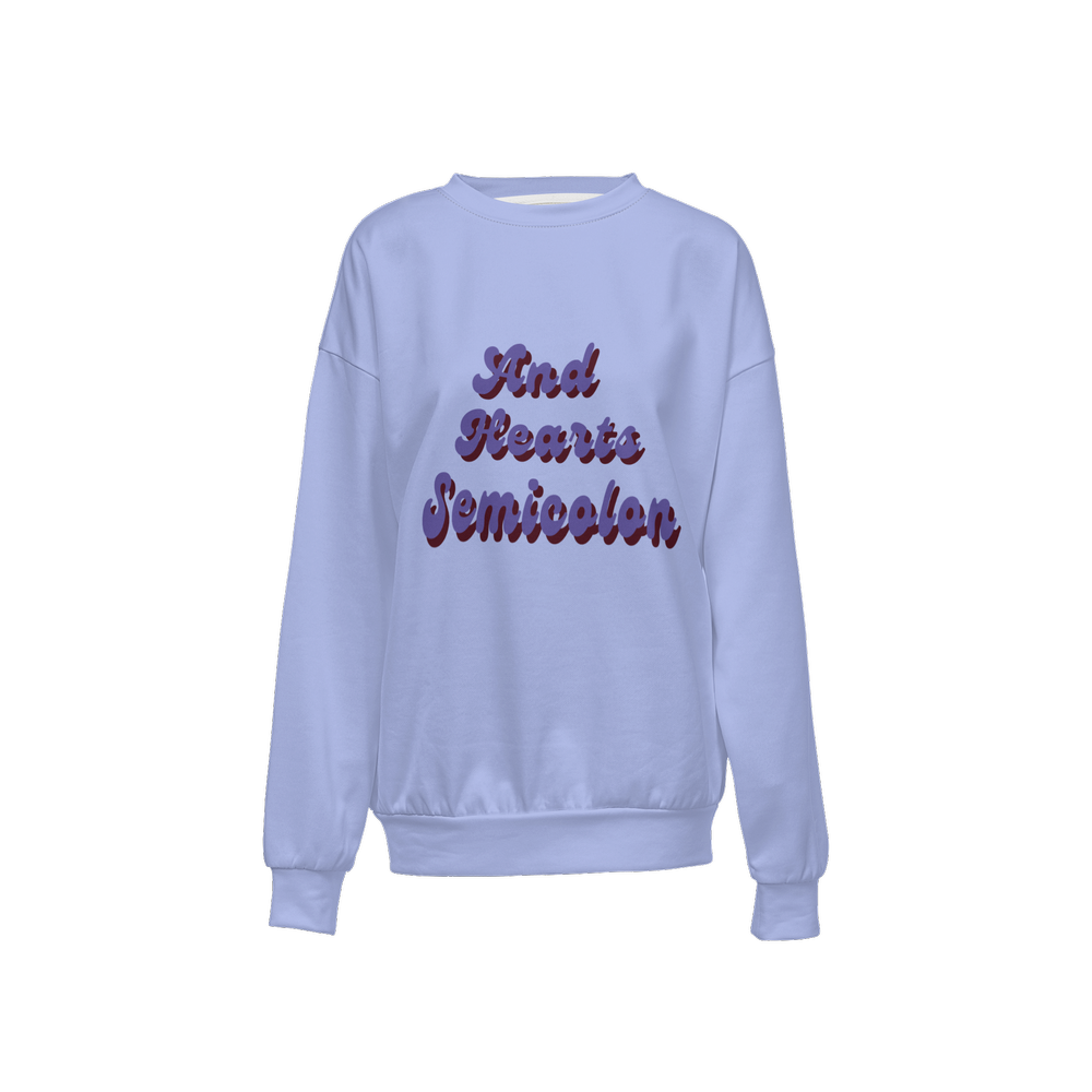 Women's Relaxed Fit Crewneck Sweatshirt-Super Heavy 375g - Periwinkle