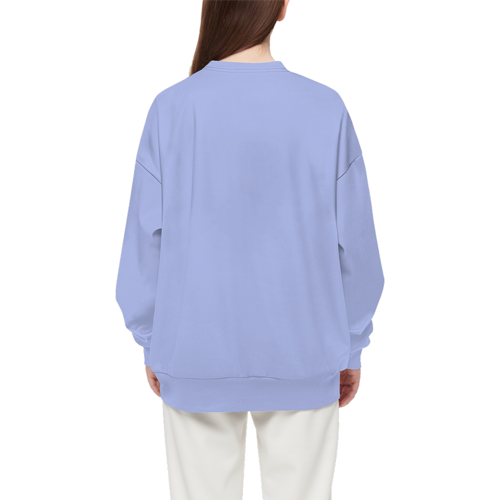 Women's Relaxed Fit Crewneck Sweatshirt-Super Heavy 375g - Periwinkle