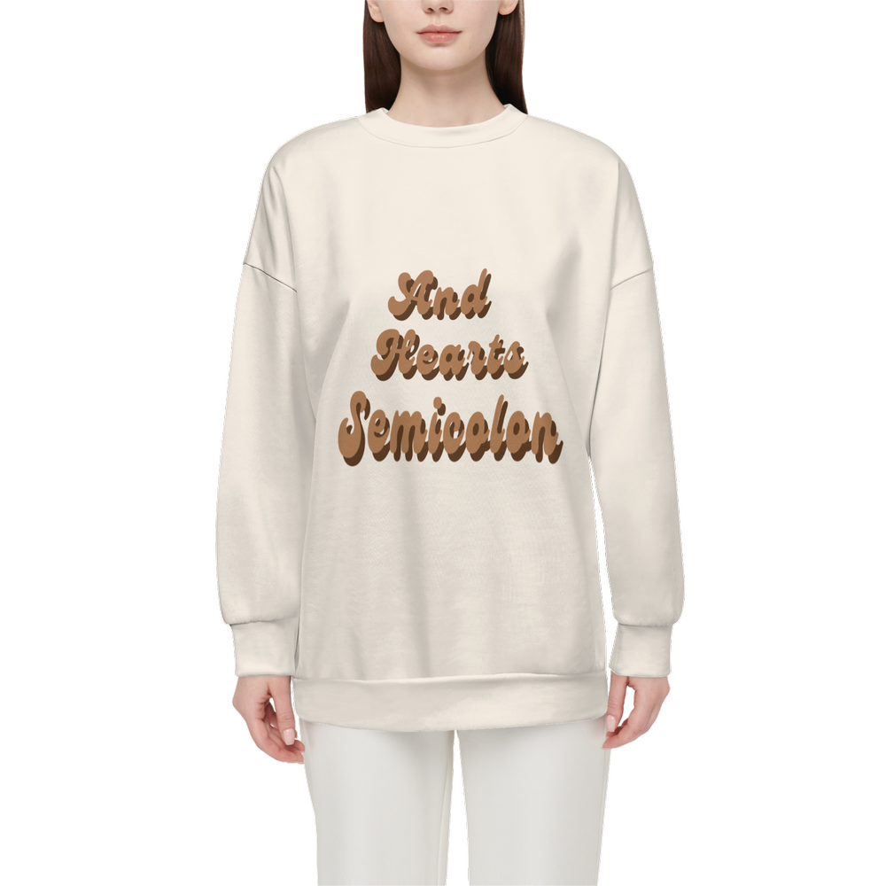Women's Relaxed Fit Crewneck Sweatshirt-Super Heavy 375g - Sand Dune