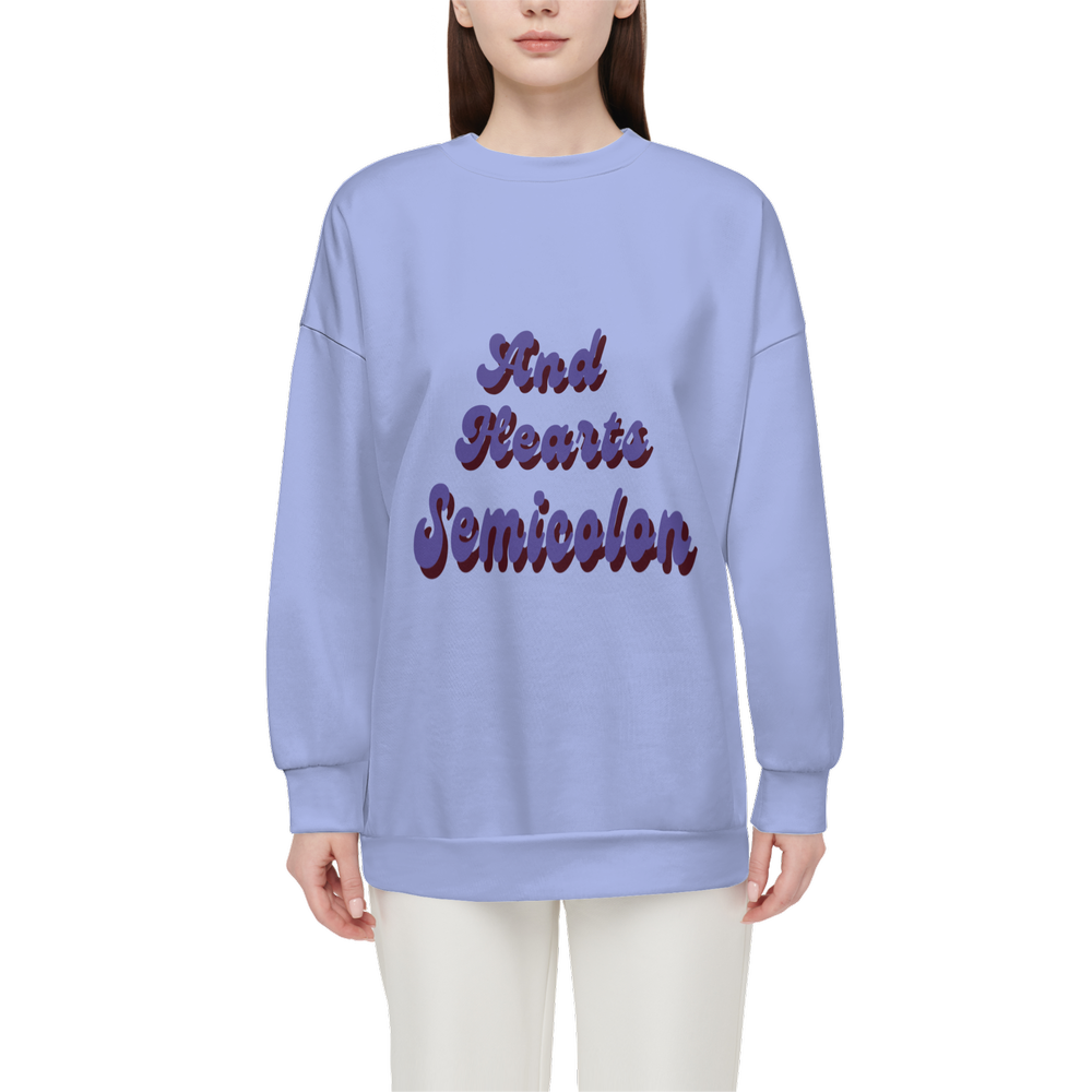 Women's Relaxed Fit Crewneck Sweatshirt-Super Heavy 375g - Periwinkle