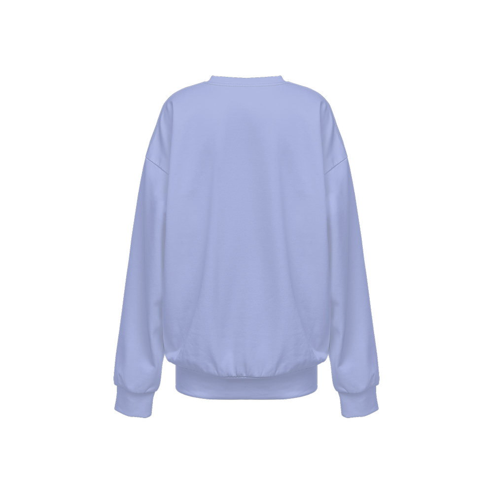 Women's Relaxed Fit Crewneck Sweatshirt-Super Heavy 375g - Periwinkle