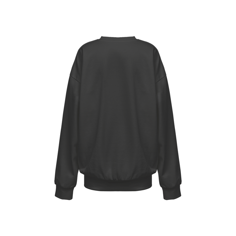 Women's Relaxed Fit Crewneck Sweatshirt-Super Heavy 375g - Charcoal