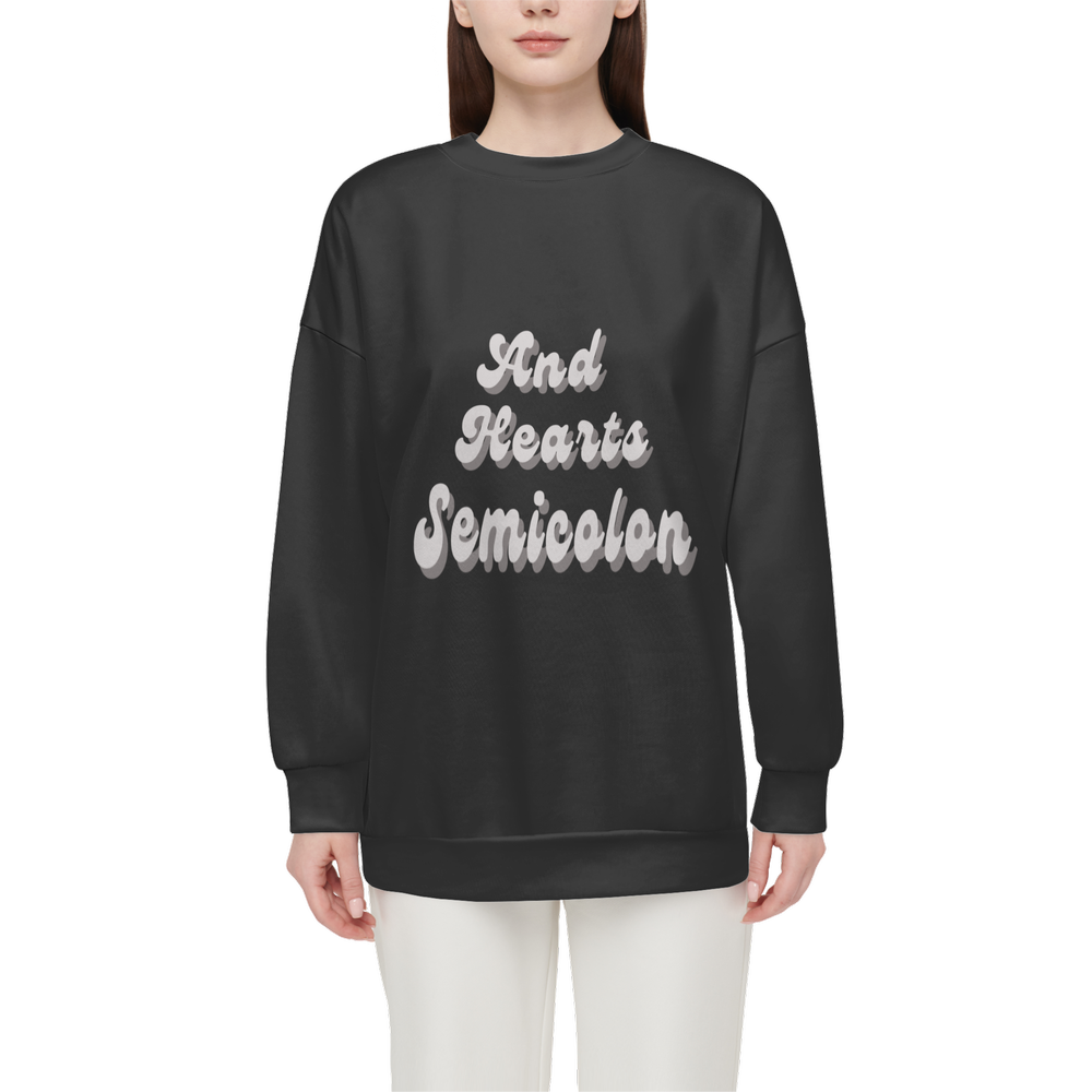 Women's Relaxed Fit Crewneck Sweatshirt-Super Heavy 375g - Charcoal