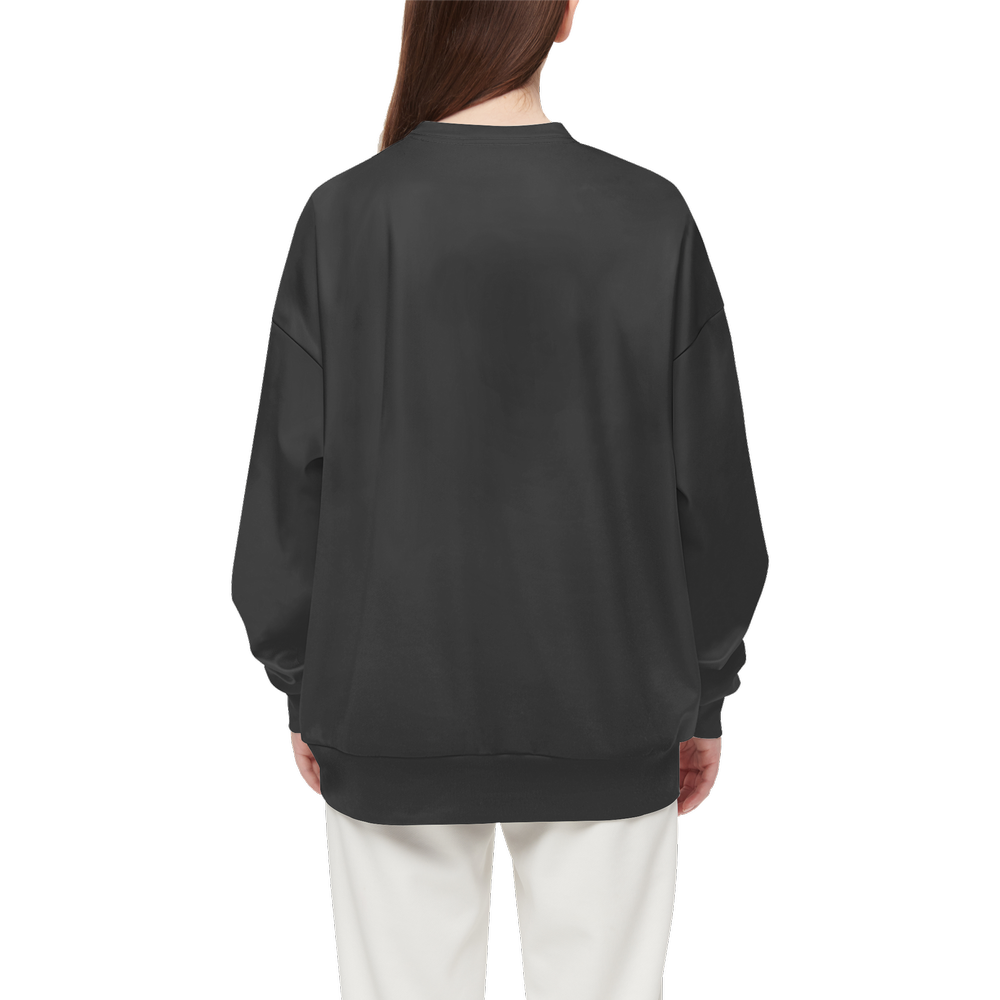 Women's Relaxed Fit Crewneck Sweatshirt-Super Heavy 375g - Charcoal